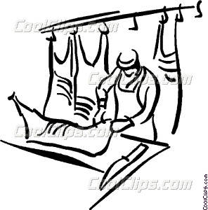 296x300 Butcher Vector Clip Art