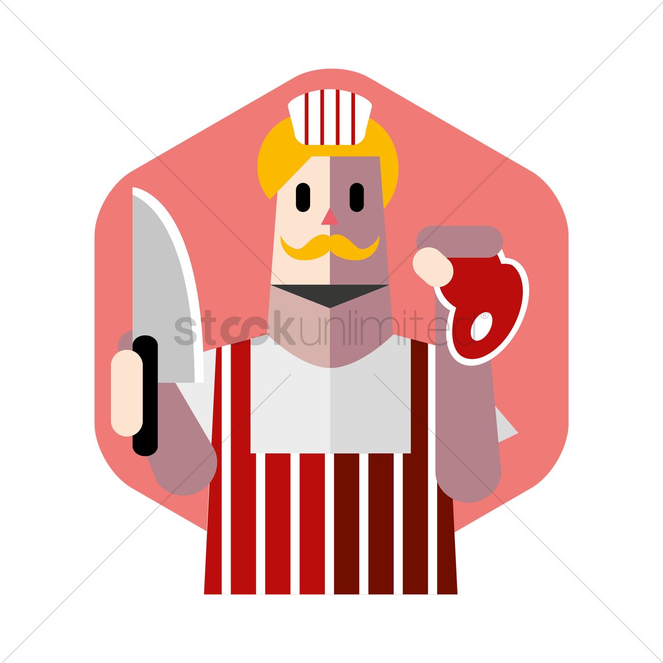 1300x1300 Butcher Vector Image