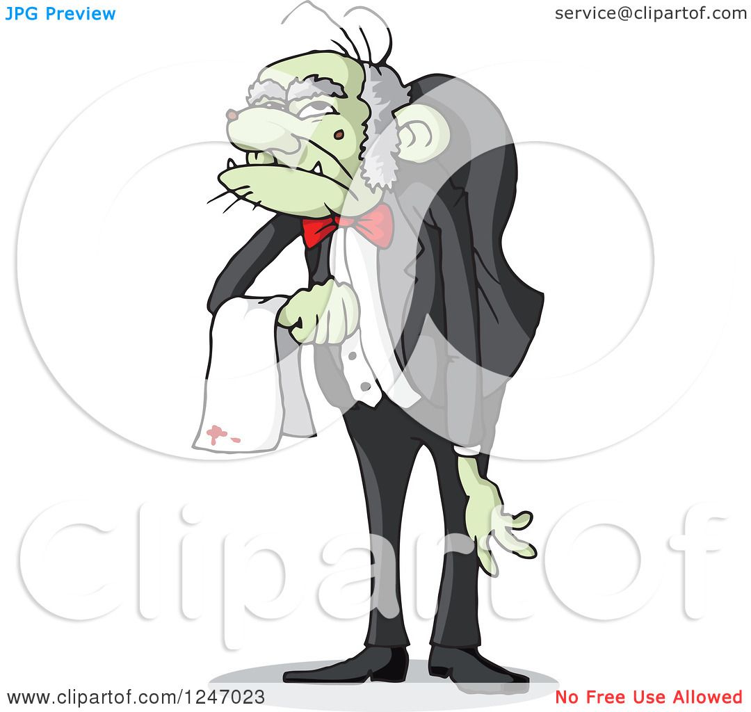 1080x1024 Clipart Of A Spookie Hunchback Zombie Butler Man