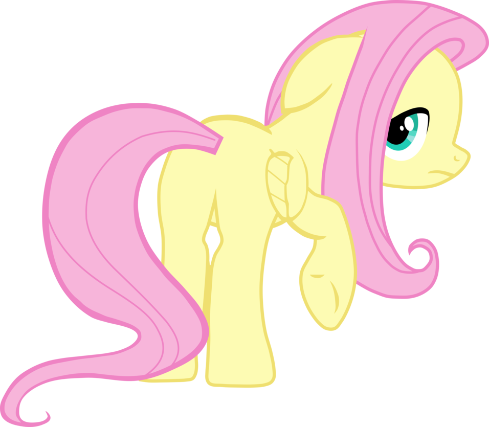 956x835 Fluttershy Butt Looking Back Vector By Rainofbladess
