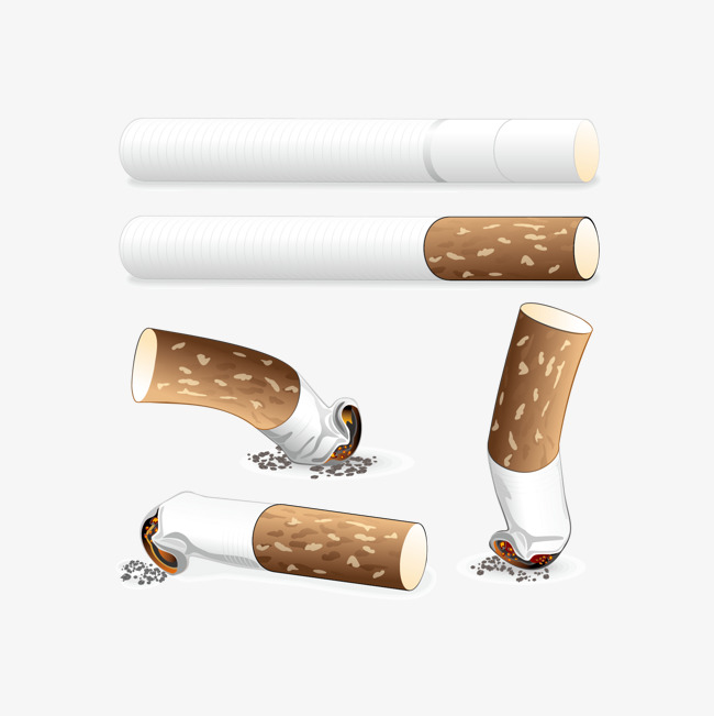 650x651 Vector Creative Cigarette Butt Decoration, Vector Diagram