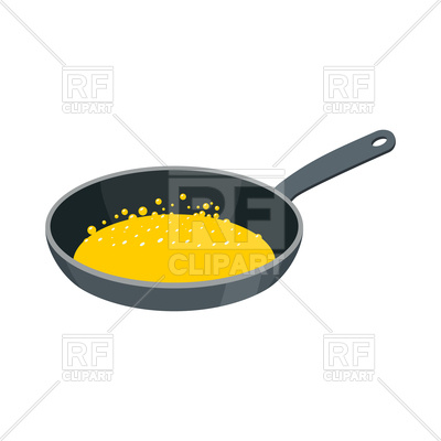 400x400 Frying Pan With Butter Vector Image Vector Artwork Of Food And