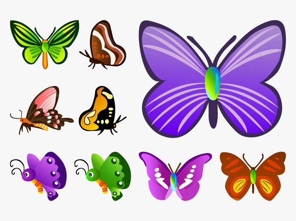 1024x765 Butterfly Vector Cartoons Vector Art Amp Graphics