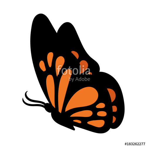 500x500 Cartoon Butterfly Vector Illustration Stock Image And Royalty