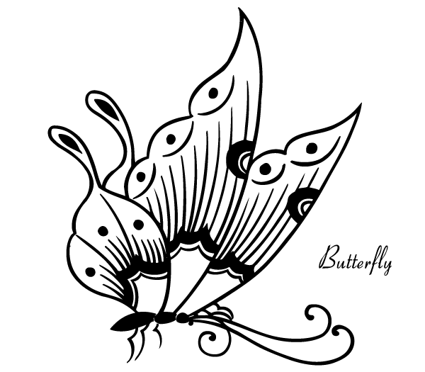 600x525 Free Butterfly Vector Image 123freevectors