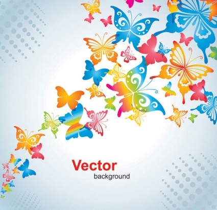 425x411 Colorful Butterfly Vector Background Vector Free Vector Download