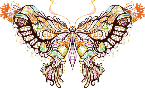 550x334 Floral Butterfly Vector Eps Format Free Vector Download