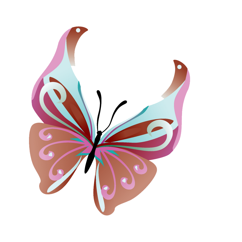 1000x1000 Butterflies Vector Transparent Png Png Mart