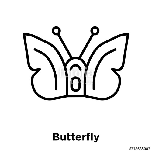 500x500 Butterfly Icon Vector Isolated On White Background, Butterfly Sign