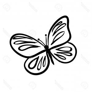 300x300 Hand Drawn Ornamental Butterfly Outline Illustration Gm Sohadacouri