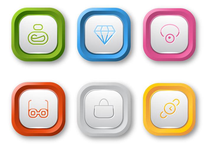 700x490 Colorful Web Button Vector Pack