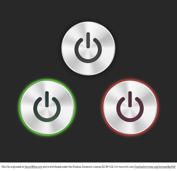 580x562 Free Vector Power Buttons