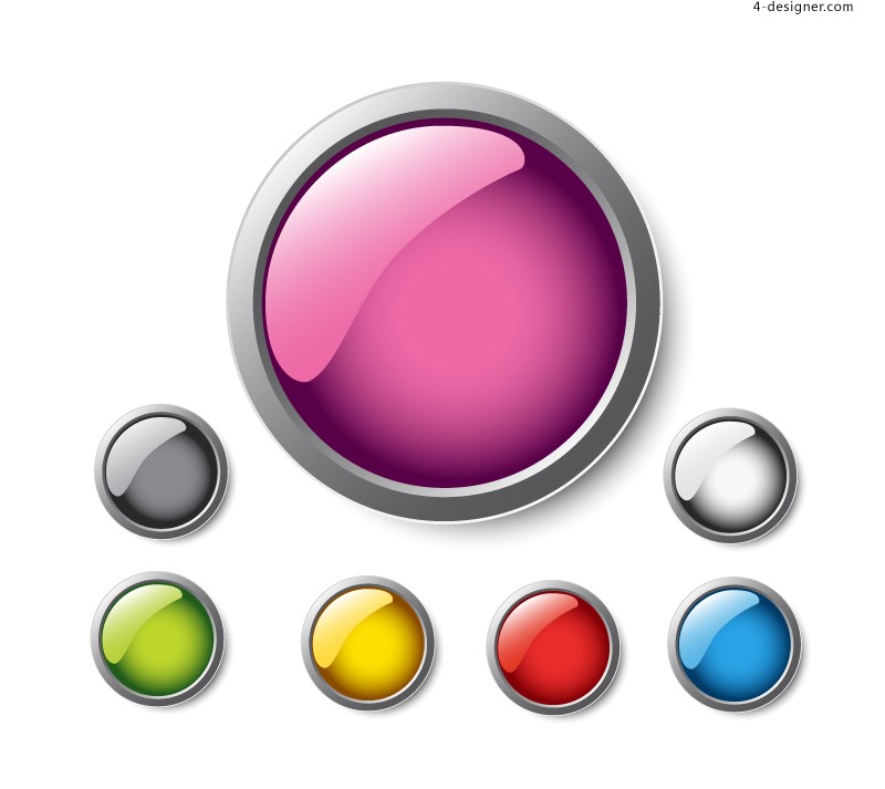 800x713 4 Designer Crystal Texture Button Vector Material