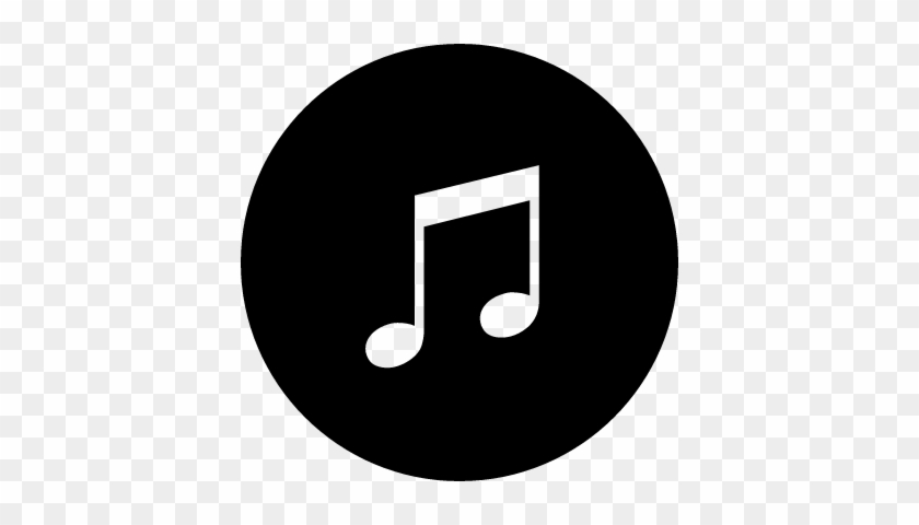 840x480 Music Black Circular Button Vector
