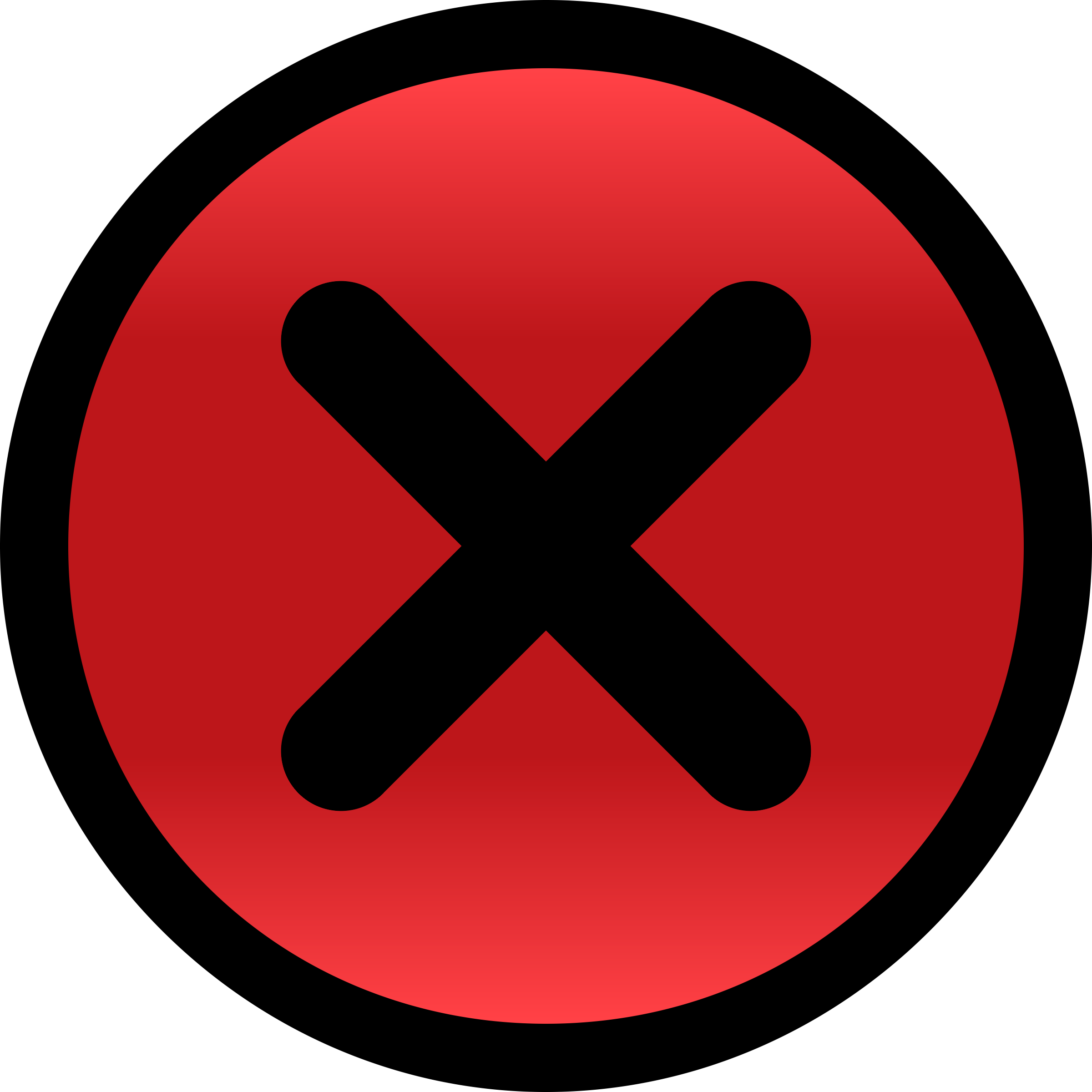 2400x2400 Red Close Button Vector Clipart Image