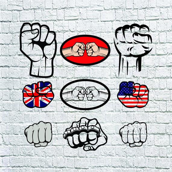 570x570 Buy 3 Get 1 Free...clenched Fist Svg Fighter Fist Vector Etsy