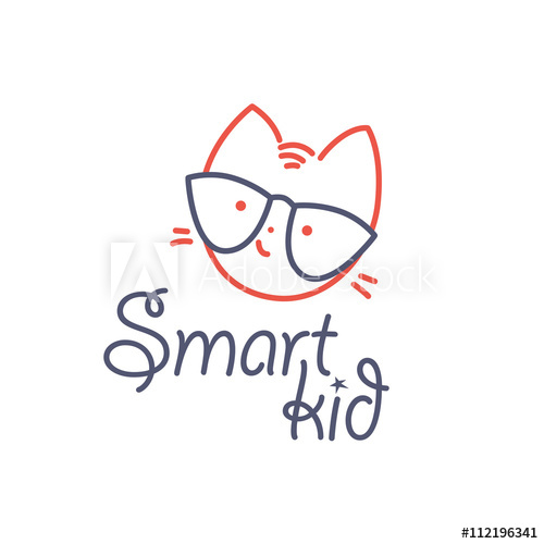 500x500 Vector Simple Flat Kid Logo. Baby, Child Company Goods, Toys Shop