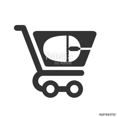 500x500 Trolley Logo. Shopping Icon. Buy And Sell Symbol. Vector Eps 08