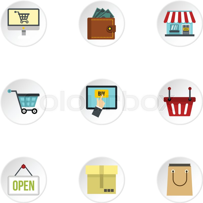800x800 Purchase Icons Set. Flat Illustration Of 9 Purchase Vector Icons