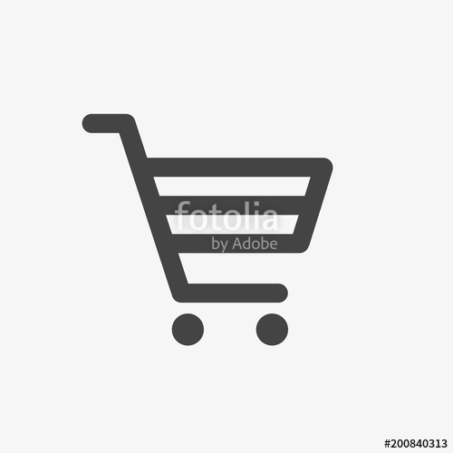 500x500 Shopping Cart Vector Icon. Online Shop, Market, Shopping, Bag, Buy