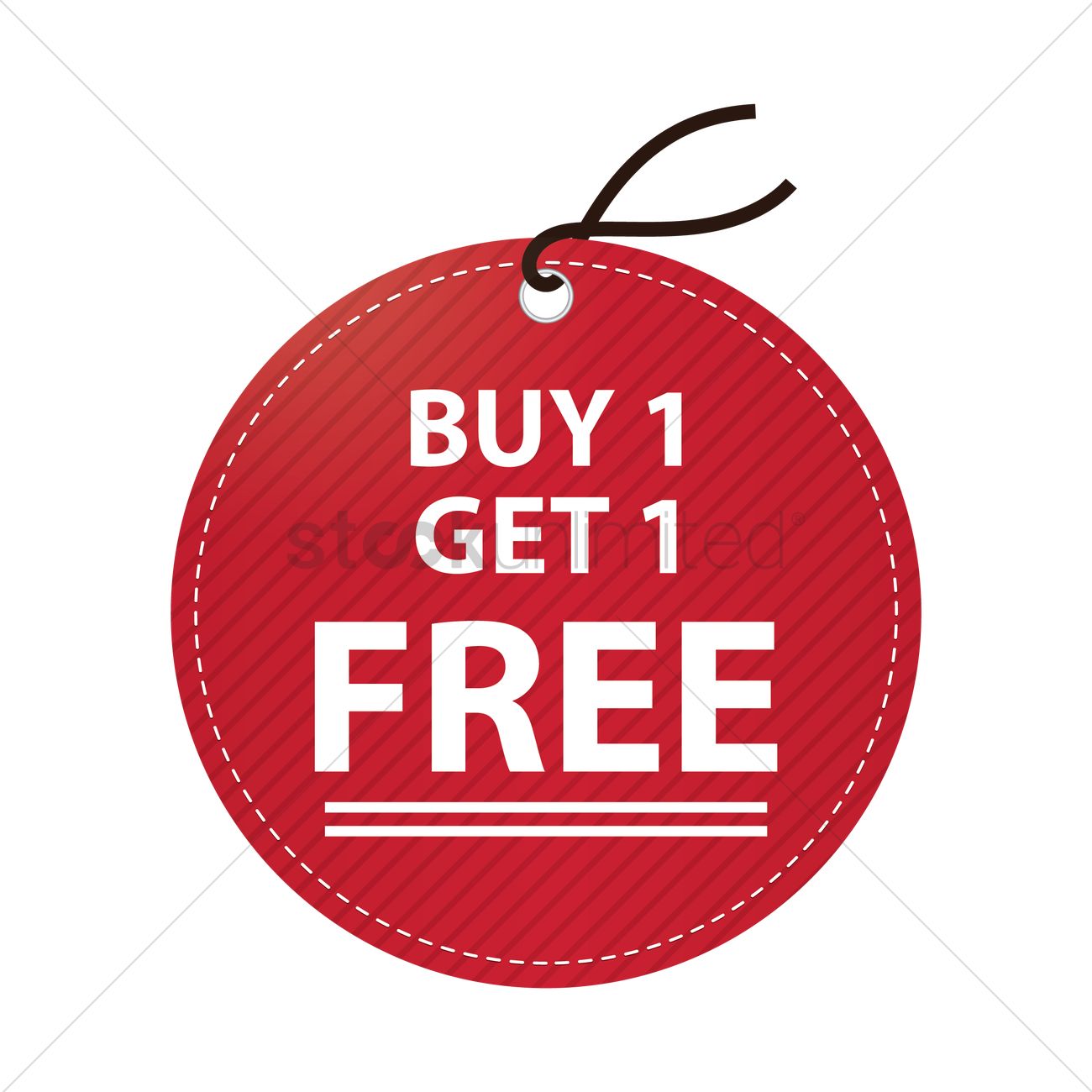 1300x1300 Free Buy One Get One Free Tag Vector Image