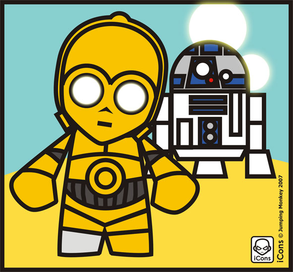 591x550 R2d2 And C3po By Jumpingmonkey