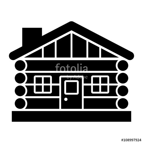 500x500 Log Cabin Vector Icon Stock Image And Royalty Free Vector Files