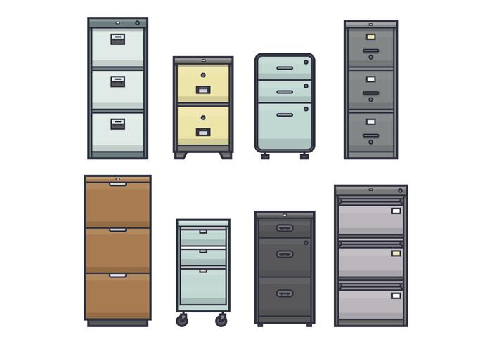 700x490 Office File Cabinet Vectors