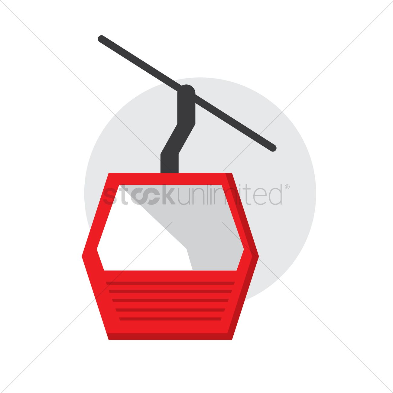 1300x1300 Cable Car Vector Image