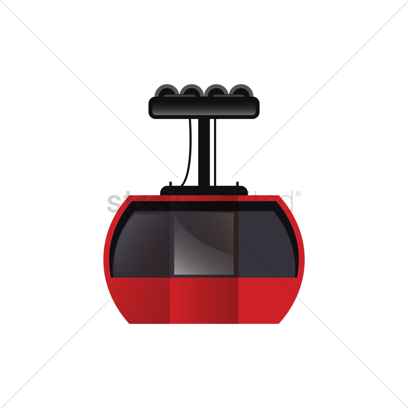 1300x1300 Cable Car Vector Image