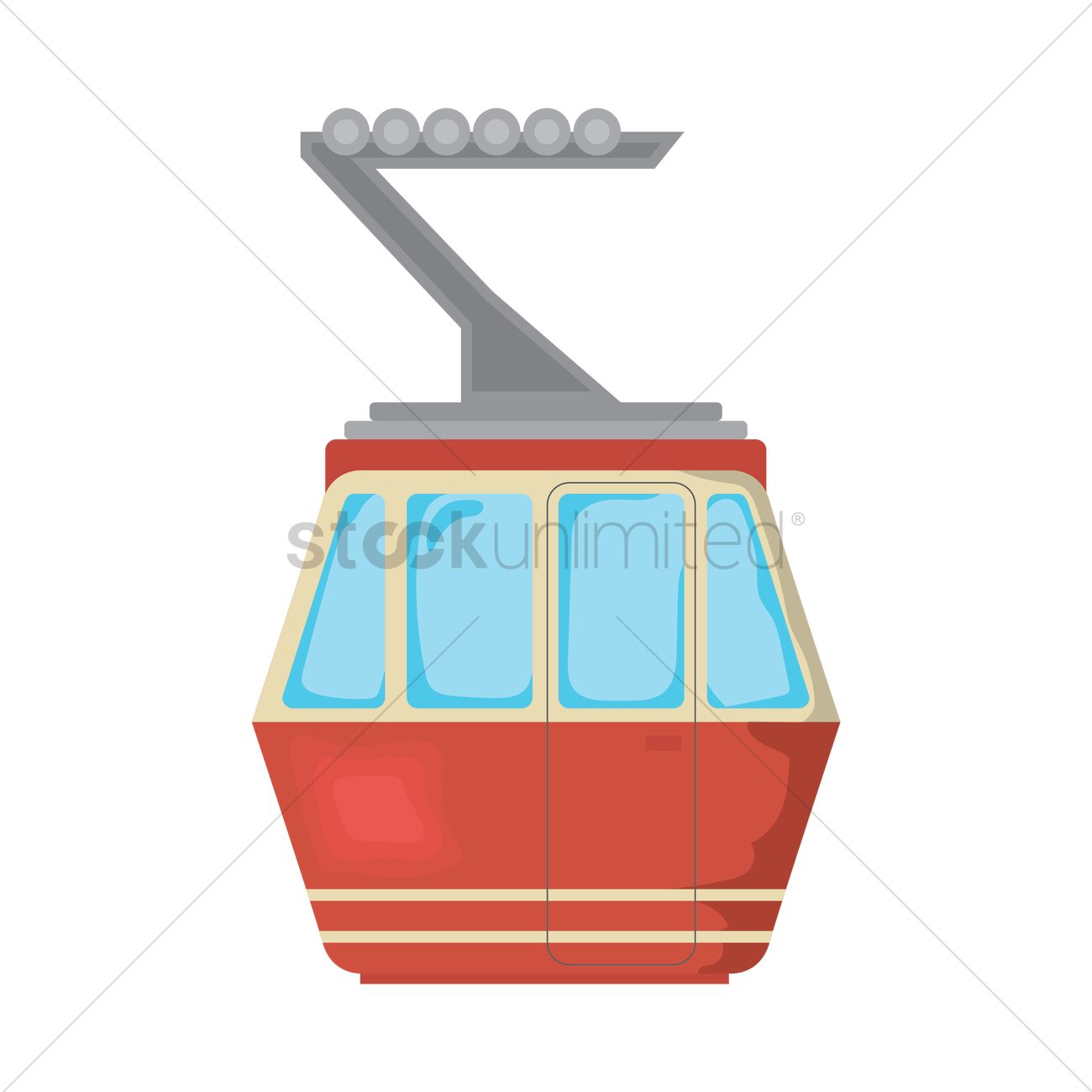 1300x1300 Cable Car Vector Image