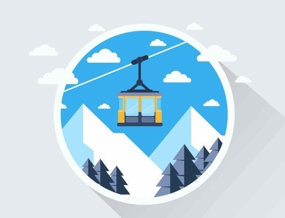 562x430 Free Flat Cable Car Vector