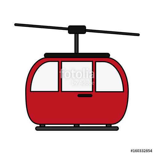 500x500 Funicular Or Cable Car Icon Image Vector Illustration Design