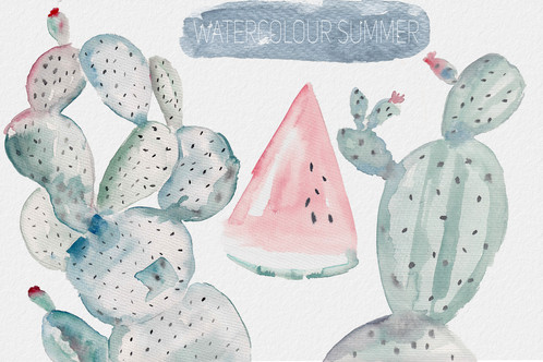 498x332 Watercolour Cactus Vectors, Clip Art Vectors Psd Files