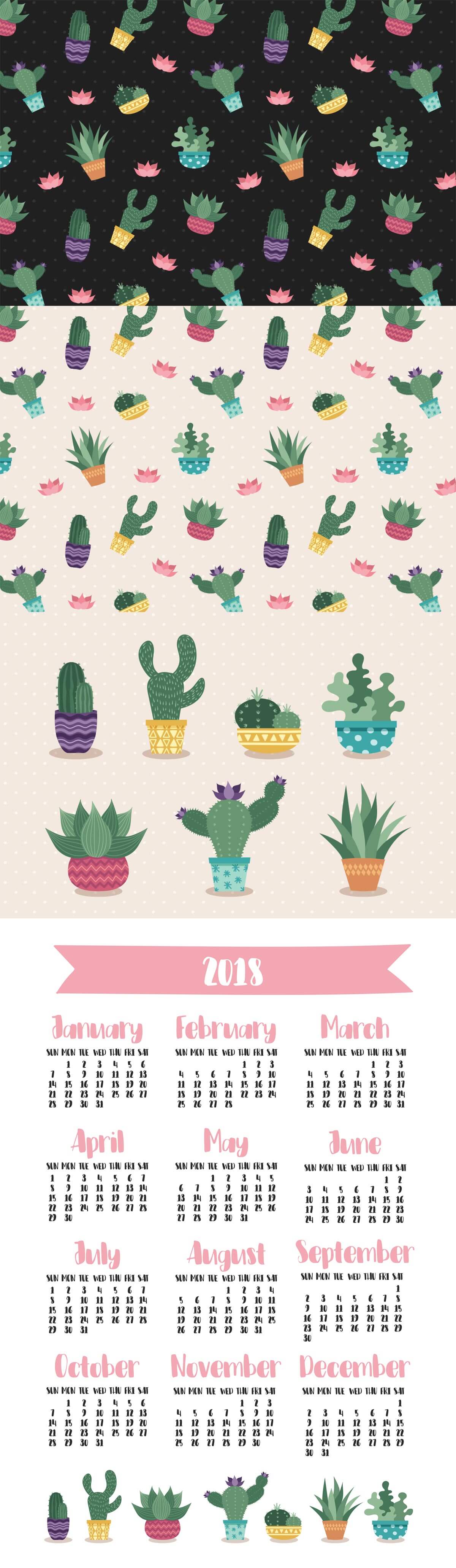 1200x4122 Free Cactus Vector Set
