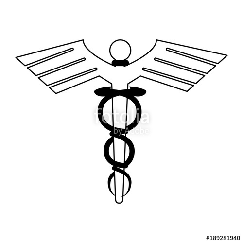 500x500 Caduceus Medical Symbol Icon Vector Illustration Graphic Design