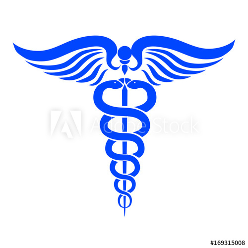 500x500 Caduceus Medical Symbol Stock Vector