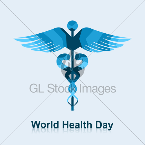 500x500 Caduceus Medical Symbol Beautiful World Health Day Vector... Gl