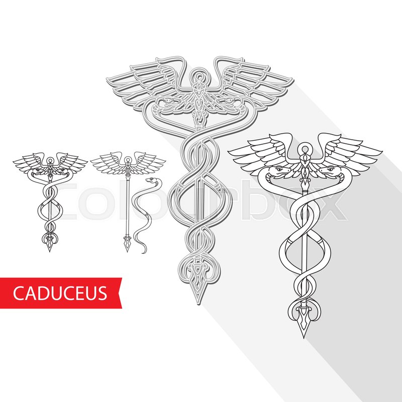 800x800 Caduceus Medical Symbol. Vector Illustration Of A Snake And Staff