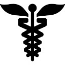128x128 Caduceus Medical Care Icon Vector Vector Free Download