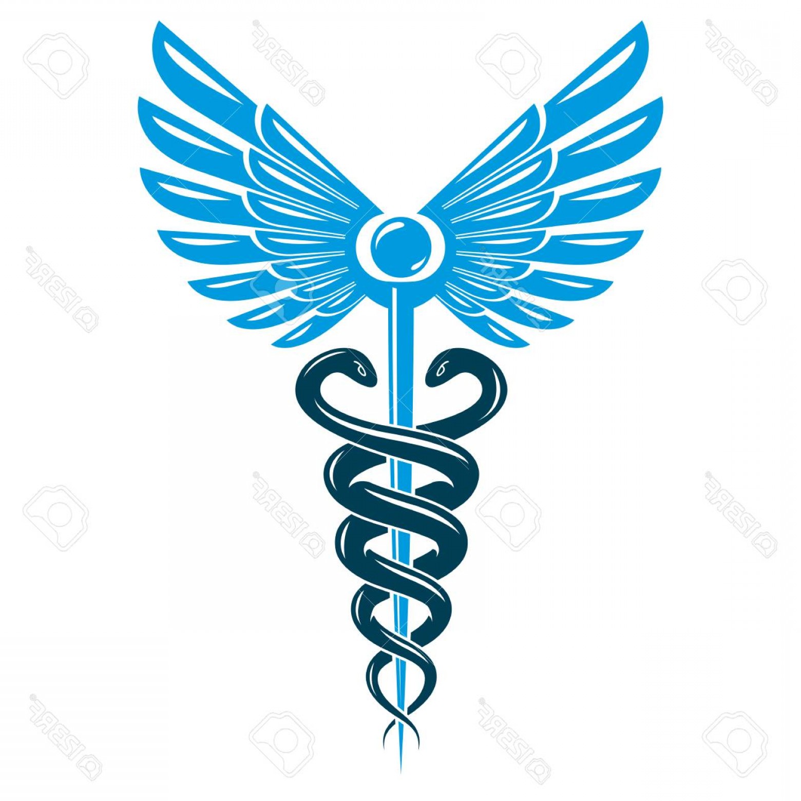 1560x1560 Photostock Vector Caduceus Symbol Made Using Bird Wings And