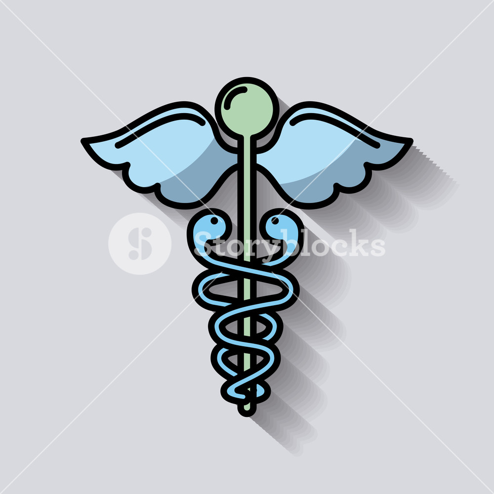1000x1000 Medical Caduceus Health Care Symbol Vector Illustration Royalty
