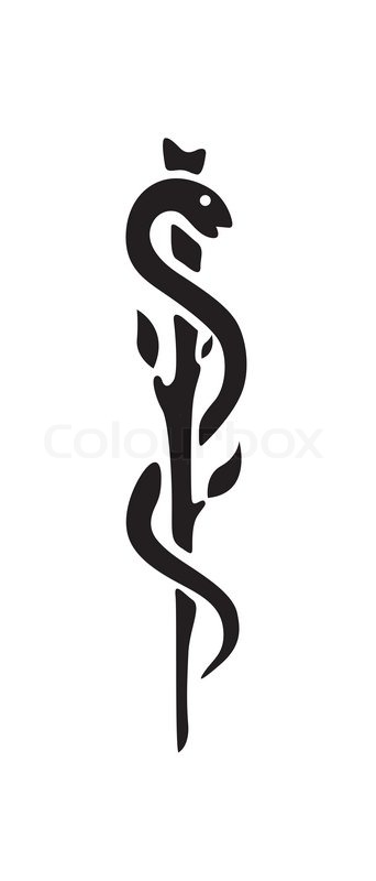 342x800 Medical Symbol Caduceus Snake With Stick Stock Vector Colourbox
