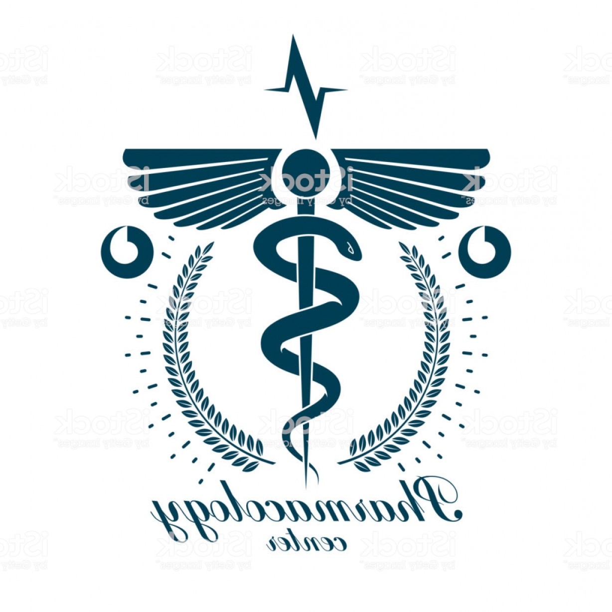1228x1228 Pharmacy Caduceus Vector Icon Medical Corporate Symbol For Use In