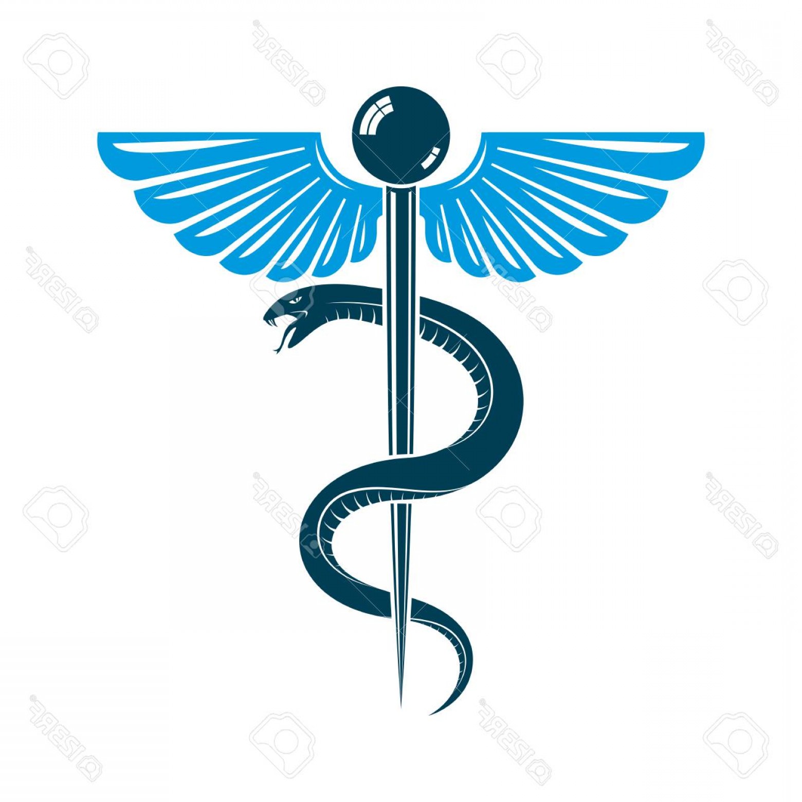 1560x1560 Photostock Vector Caduceus Medical Symbol Graphic Vector Emblem