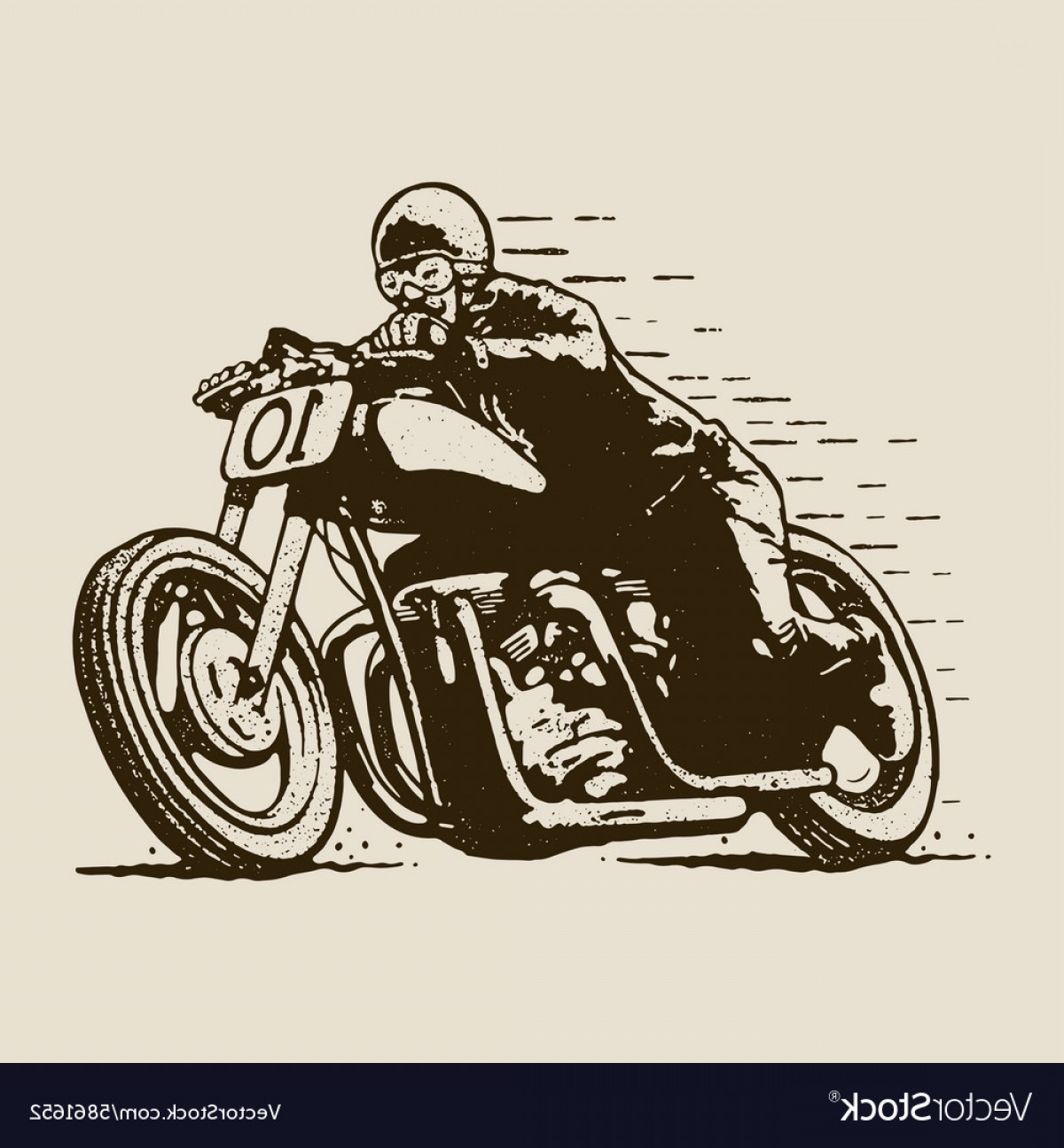 1200x1296 Vintage Cafe Racer Motorcycle Racing Vector Geekchicpro
