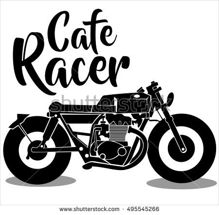 450x440 Vintage Motorbike Norton Cafe Racer Illustration Desktop Wallpaper