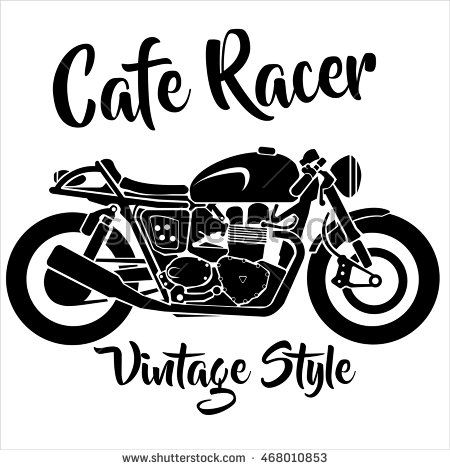 450x470 Vector Image Motorcycle . Cafe Racer Style Eaaa