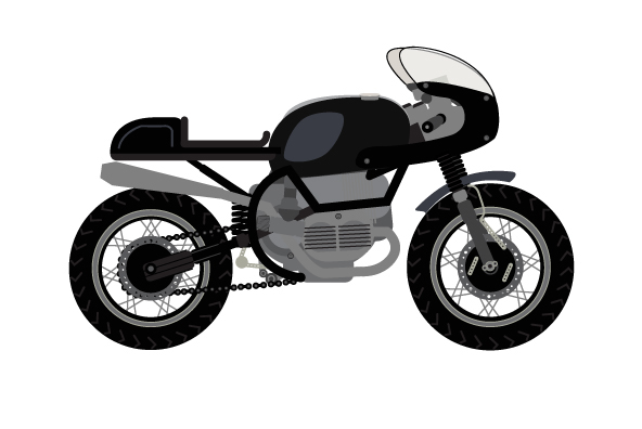 592x396 Cafe Racer Stock Vectors On Behance