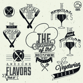 340x340 Restaurant And Cafe Logos Design Vector 01 Free Download